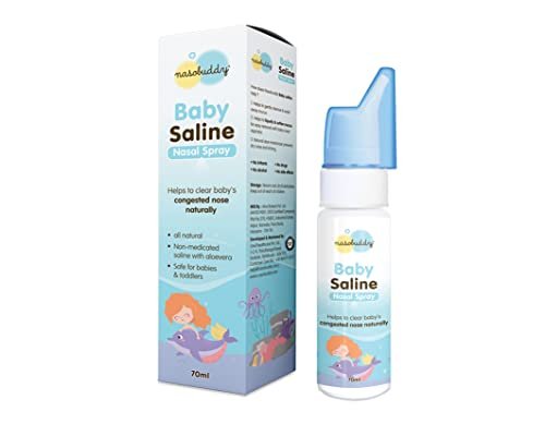 Baby Saline Nasal Spray All natural saline solution helps clear baby's congested nose naturally (70ml)