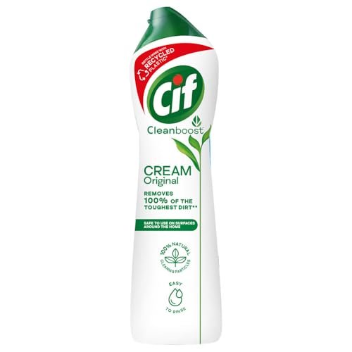 Cif Original Multipurpose Surface Cleaner Cream for Kitchen & Bathroom, Ocean Breeze Scent, 100% Dirt Removal with Natural Cleaning Particles, 500 ml