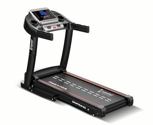 Cockatoo SmartRun3.5 3.5HP Peak DC Motorized Treadmill for Home, with 3 Level Manual Incline, Max Speed 14 Km/Hr, Max User Weight 120Kg,(DIY Installation)