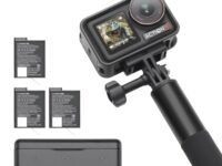 DJI Osmo Action 5 Pro Adventure Combo, Action Camera 4K with 1/1.3" Sensor, 12h Extended Battery Life with 3 Batteries, Stabilization, Dual OLED Touchscreens, Mini Action Camera for Travel, Vlog