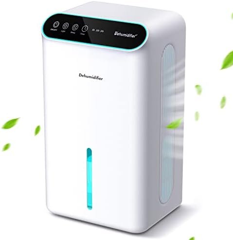 Dehumidifiers for Home, Up to 800 Sq.ft, 86oz Water Tank, Dehumidifiers for Bedroom with Essential Oil Diffuser, 7 Color LED Light, 24H Timer, Auto Shut-off, Ideal for Bathroom Basement Closet RV
