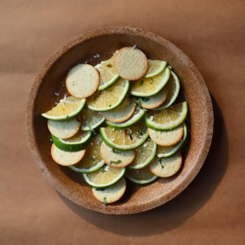 Disposable Rice Husk Snack Plates (Round 7 inches Pack of 25) Sustainable, Animal Edible, Biodegradable Plates (Brown)