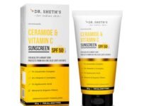 Dr. Sheth's Ceramide & Vitamin C Sunscreen SPF 50+ PA++++ |In-Vivo Tested | For Healthy & Bright Skin | Lightweight & Non Greasy | For UVA/UVB & Blue Light & IR Protection | No white cast | For All Skin Types | For Men & Women | 50 g