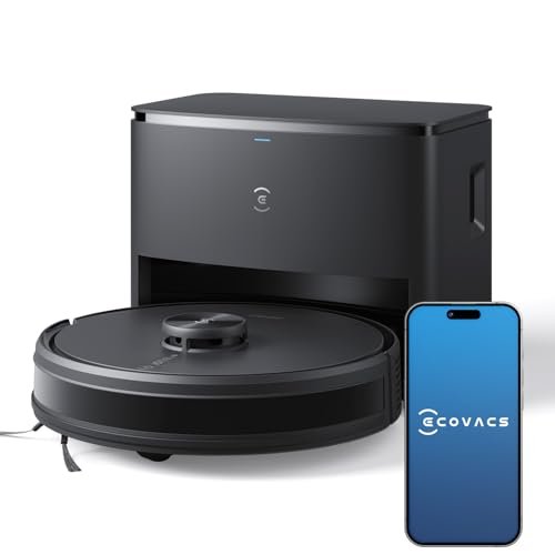 ECOVACS Deebot Y1 Pro Plus 2-In-1 Robot Vacuum Cleaner With Auto Empty Station,6500Pa Powerful Suction,5200 Mah Battery,Covers 3500+ Sq In One Charge. Ft,Advanced Navigation,330 Minutes Run-Time,Black