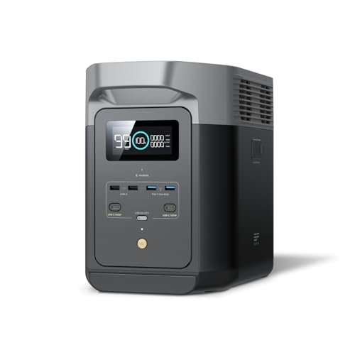 EF ECOFLOW DELTA 2 Portable Power Station | 1-3kWh Expandable | LiFePO4 Battery, 80Min Charge | 230V/50Hz India Use | Solar Generator for Home Backup, Camping, RV