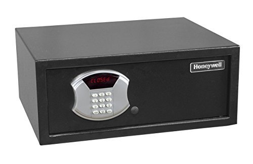 Honeywell Safes - 5105 Low Profile Steel Security Safe with Hotel-Style Electronic Digital Lock for Home & Offices (1.14-Cubic Feet, Black)