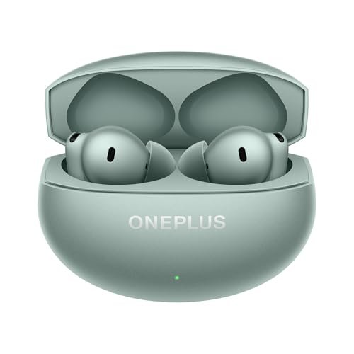 OnePlus Buds 4 TWS Earbuds with Upto 55dB Real-time ANC, Adaptive Mode, Dual Drivers with DACs, 3D Audio, Upto 45hrs Music Playback, ,Dual-Device connectivity, 47ms Low Latency, Zen Green