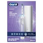 Oral-B 7500 Electric Toothbrush, Orchid Purple with 4 Brush Heads and Travel Case - Visible Pressure Sensor to Protect Gums - 5 Cleaning Modes - 2 Minute Timer