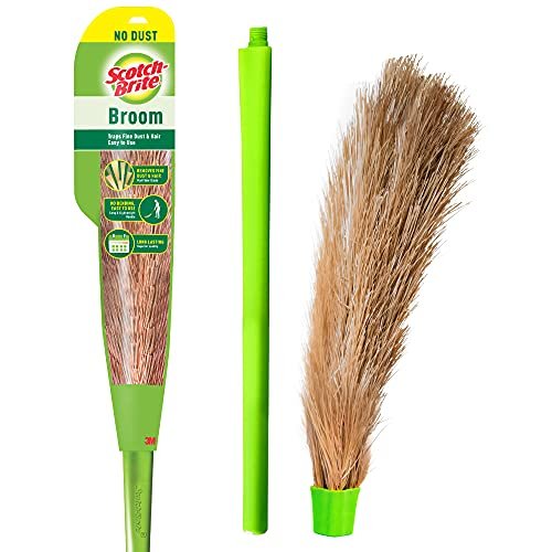 Scotch-Brite No-Dust Broom, Long handle, Easy floor cleaning (Multi-use)