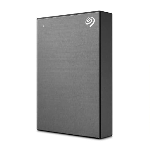Seagate One Touch 5TB External HDD with Password Protection Space Gray, for Windows and Mac, with 3 yr Data Recovery Services, (STKZ5000404)