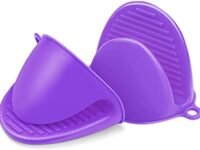 Silicone Heat Resistant Cooking Pinch Mitts, Silicone Mini Oven Mitts Gloves, Microwave Oven Hand Gloves, Baking Oven Gloves, Cooking Pinch Grips, Kitchen Heat Resistant Solution 2pcs_