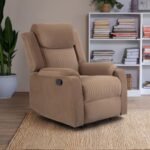 Sleepyhead RX6 - Single Seater Suede Fabric Recliner (Mocha Brown) |3 Modes of Comfort |High Back Rest for Extra Neck & Lumbar Support | Premium Pocket Springs for Plush Feeling