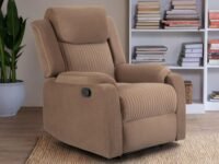 Sleepyhead RX6 - Single Seater Suede Fabric Recliner (Mocha Brown) |3 Modes of Comfort |High Back Rest for Extra Neck & Lumbar Support | Premium Pocket Springs for Plush Feeling