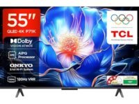 TCL 139 cm (55 inches) 4K Ultra HD Smart QLED Google TV 55P71K
