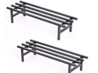 UGAOO Elevate Square Tube Plant Stand (Set of 2) | Heavy Duty Iron Pot Stand for Balcony, Home Decor, Indoor and Outdoor Use (Black)