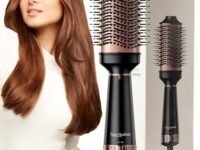 Urban Yog MakeMeeBold Hot Air Brush | 2-in-1 Hair Dryer & Straightener with 3 Temp & 2 Speed Settings, 360° Airflow Vents, PTC Fast Heating, Ceramic Plates, Auto Shut-Off | Gifts for woman