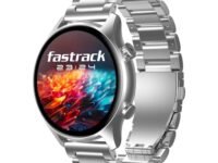 Fastrack Astor FR2 Pro 1.43" AMOLED Stainless Steel Smart Watch with SpO2, Heart Rate, BT Calling, Adaptive AOD, Functional Crown, AI Voice Assistant – Smartwatch for Stylish Professionals (Silver)