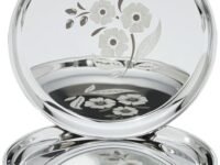 Amazon Solimo Stainless Steel Plate Set | Set of 6 | 12 Inches | Floral | Silver