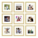 Art Street Photo Frames for Home Décor Set of 9 Beige Wall Photo Frames for Living Room Decoration (Size - 8 x 8 Inches)