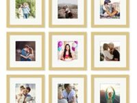 Art Street Photo Frames for Home Décor Set of 9 Beige Wall Photo Frames for Living Room Decoration (Size - 8 x 8 Inches)