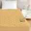Ayka Waterproof Cotton Quilted Mattress Protector Queen Size Breathable Hypoallergenic Noiseless Ultra Soft Fitted Bed Protector 75x60 inch Mattress/Bed Cover (Queen 75x60 inch | 6.25x5 ft, Beige)