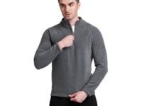Boldfit Men s Tailored Fit Half Zipper Sweatshirts Heavy Fleece Winter Wear, Thermal Pullover, Anti-Pilling Fleece Sweatshirts, Soft Feel Sweatshirt - Aero Grey Large