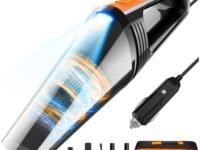 Car Vacuum, Portable Car Vacuum Cleaner High Power 8000Pa, Small 12V Handheld Vacuum with LED Light,16.4Ft Corded, Deep Detailing Cleaning Kit of Car Interior with Dry for Men/Women