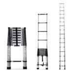 Corvids 6.2m (20.5 feet) Portable & Compact Aluminium Telescopic Ladder | 2-Year Warranty | EN131 Certified 16-Steps Foldable Multipurpose Collapsible Ladder for Home & Outdoor use