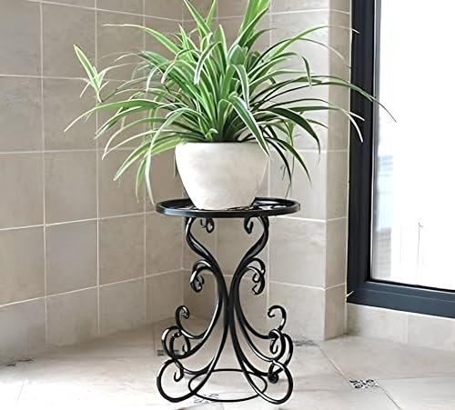 Dime Store Plant Stand Flower Pot Stand For Balcony Living Room Outdoor Indoor Plants Plant Holder Home Decor Item (Mini Planter) (Black)