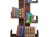 Engineered Wood Bookshelf Multipurpose Home Decor Storage Rack Bookcase Showcase Organizer for Living Room Kitchen (Square 6 Shelf Bookrack) (Brown) DIY(Do-It-Yourself)