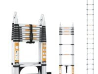 Equal 16.5 FT 2-in-1 Aluminum Telescopic Ladder with 2 Triangle Support & Stabilizers | EN131 Certified with 2 Year Warranty | 150kg Max Capacity | Ladder for Home or Outdoor Work (5m/8+8 Step)