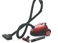 Eureka Forbes Quick Clean DX Vacuum Cleaner with 1200 Watts Powerful Suction Control, 3 Free Reusable dust Bag worth Rs 500, comes with multiple accessories, dust bag full indicator (Red), standerd