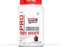 GNC Pro Performance 100% Whey Protein | 2 lbs | Muscle Growth | Muscle Recovery | DigeZyme® For Easy Digestion | Informed Choice Certified | 24g Protein | 5.5g BCAA | Chocolate Fudge | 907 gm