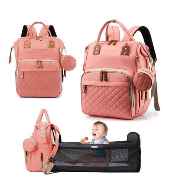 Handcuffs Multifunctional Waterproof Diaper Bag for Mothers for Travel, Mother Travel Bag, Waterproof Material, Large storage capacity