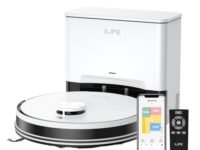 ILIFE A30 Pro Robotic Vacuum Cleaner with Self-Empty Station, 5000Pa Suction, LiDAR Navigation, Vacuum and Mop Combo, Multi-Floor Mapping, Customize Cleaning, Remote Control, App, Alexa & GH