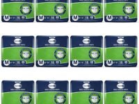 KareIn Classic Adult Diaper Pants, Medium 75-100 Cm (30"- 40"), 120 Count, Unisex, Leakproof, Elastic Waist, Wetness Indicator, Pack of 12