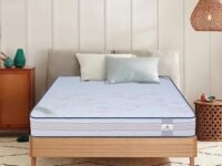 LOOM & NEEDLES Bonded Foam Mattress | 5 Inch Thickness Rebonded Multi Layered Firm Support Soft Foam Mattresses | Anti Microbial Fabric | Orthopedic Spinel Support Queen Size Gadda | 78x60 Inches