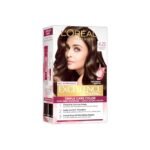 L'Oreal Paris Permanent Hair Colour, Radiant At-Home Hair Colour with up to 100% Grey Coverage, Pro-Keratin, Up to 8 Weeks of Colour, Excellence Crème, 4.25 Aishwarya'S Brown, 72ml+100g