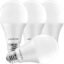 LUXRITE A19 LED Light Bulbs 100 Watt Equivalent Dimmable, 3500K Natural White, 1600 Lumens, Enclosed Fixture Rated, Standard LED Bulbs 15W, Energy Star, E26 Medium Base - Indoor and Outdoor (4 Pack)
