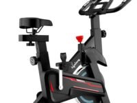Lifelong Fit Pro Spin Fitness Bike for Home | Exercise Bike for Cardio Workout with 7 KG Flywheel, Adjustable Resistance & LED Display | Cushioned Adjustable Seat | Non-Slip Pedals | Max User Weight 120 KG