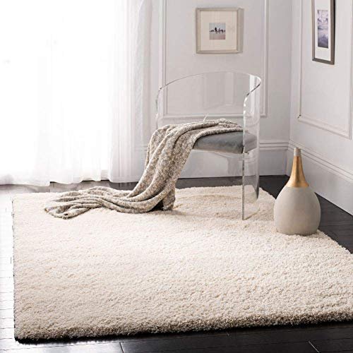Modern Fluffy Area Rug, Shaggy Rugs for Bedroom Living Room Ultra Soft Shag Fur Carpets for Kids Girls Nursery Plush Fuzzy Rug Home Decor Carpet (Plain Ivory,4 X 6 FEET)