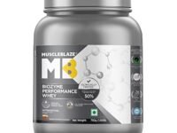 MuscleBlaze Biozyme Performance Whey Protein, Kesar Thandai (750g / 1.65lbs) | 25g Protein Per Scoop | Clinically Tested 50% Higher Protein Absorption