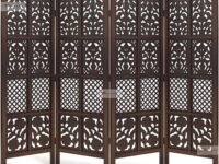 NEOCOLOURS Wooden Partition Divider for Living Room, Partition Wall, Privacy Divider, Freestanding Panels for Makeup Studio/Changing Room/Pooja Room (4 Panel 5 FEET Mix)