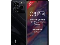 O3 Pro (Glossy Black, 4 GB RAM, 128 GB Storage)| Bigger 6.56" HD+ Display | 50 MP AI Triple Rear Camera | 8 MP Front Camera| 5000 mAh Battery | 10W Charging | Charger in Box