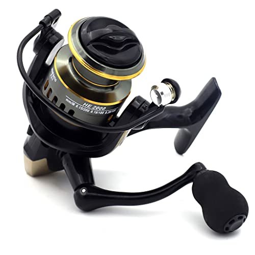 Proberos® Spinning Fishing Reel Heavy Duty Metal Spinning Fishing Reel Smooth 11BB Left/Right Interchangeable Metal Shaft Handle Smooth 11BB 5.2: 1 Gear Ratio