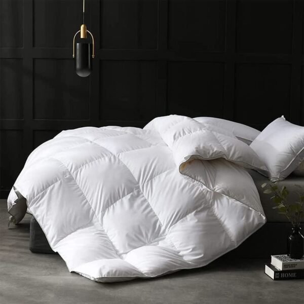Razzai 500 GSM Winter Comforter Premium Collection Quilted Comforter (90" x 90" Inches/228cm x 228cm) - Queen Size Comforter|White