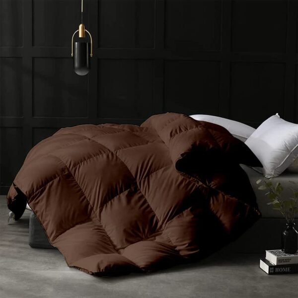Razzai MammaYo 500 GSM Winter Comforter Premium Collection Quilted Comforter (60" x 90" Inches/152cm x 228cm) - Single Bed Comforter|Chocolate Brown|Microfiber|Lightweight