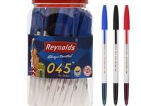 Reynolds 045 Ball Pen SET - 50 PENS (35 BLUE, 10 Black, 5 Red) | PENS WITH COMFORTABLE GRIP |BALL PENS FOR WRITING | PEN FOR STUDENTS & OFFICE STATIONERY | 0.7 mm TIP SIZE