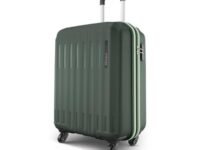 Safari Genius Alley 55cm Cabin Trolley Bag Hard Case Polypropylene, 4 Spinner Wheels, 360 Degree Wheeling Carry on Luggage, Travel Bag, Suitcase, Trolley Bags, Deep Forrest