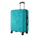 Safari Pentagon Pro 8 Wheels Checkin Trolley Bag, Hard Case Polypropylene 360º Wheeling Luggage for Men & Women, Suitcase Bag for Travel, Cyan, 65 cm, Medium Size